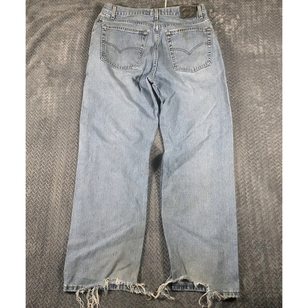 Vintage Y2K Levi's SilverTab Straight + Loose Jeans Men 36x34 USA Distressed